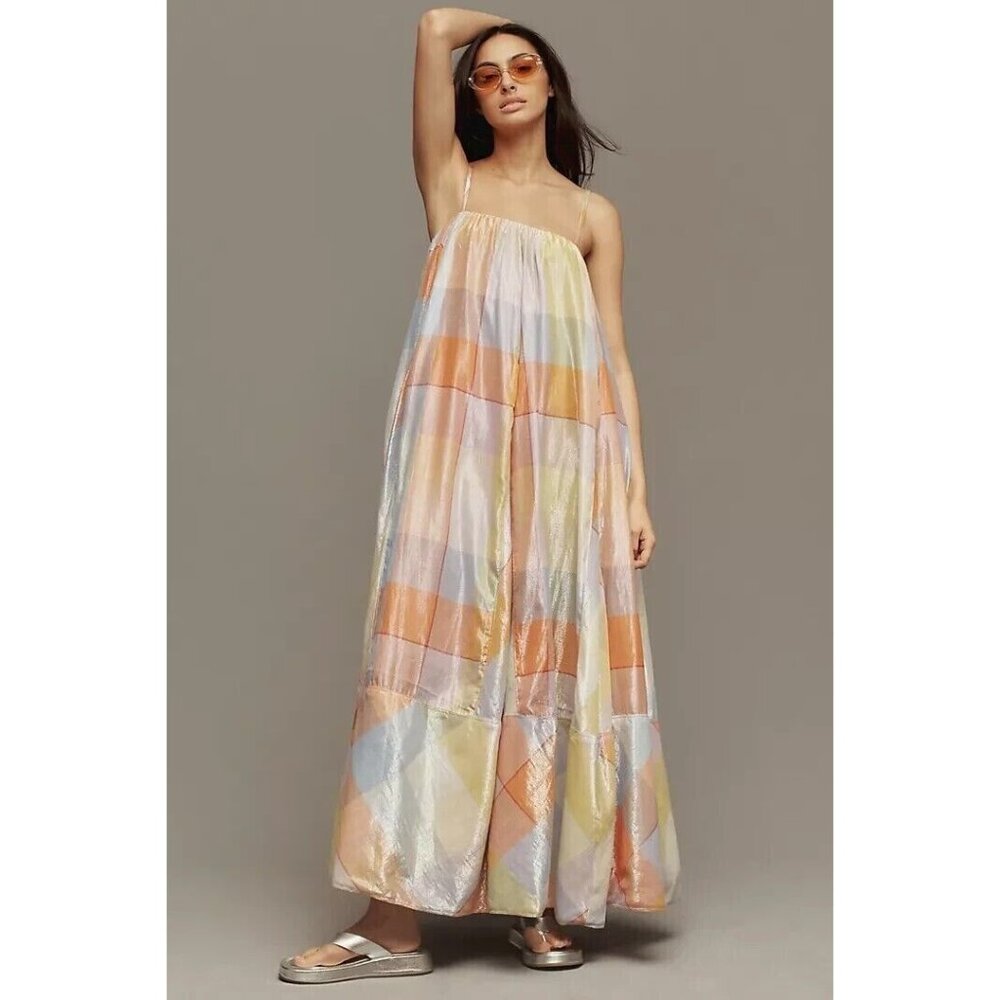 Pilcro Plaid Tent Maxi Dress XL